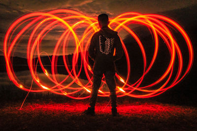 Light painting at night