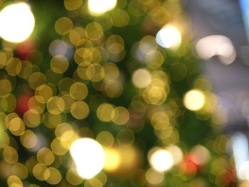 Defocused image of illuminated christmas lights