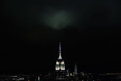 Illuminated city at night