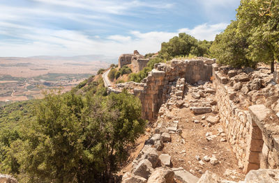 High angle view of landscape against sky