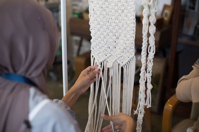 Handmade macrame.