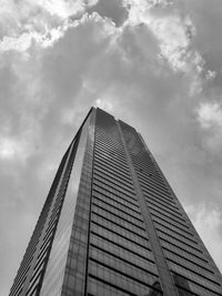 Low angle view of modern building against sky