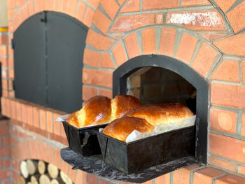 Traditional sweet bread from romania in oven