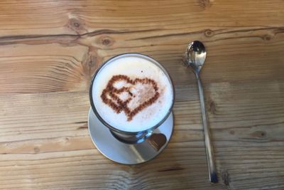 Close-up of food on wooden table