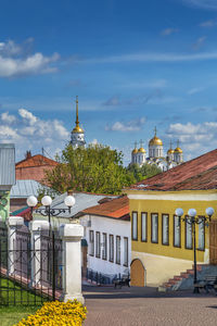 Spasskaya street in vladimir old center, russia