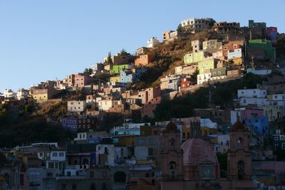 View of residential district against sky