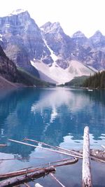 Scenic view of frozen lake
