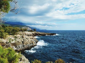 Scenic view of sea against sky