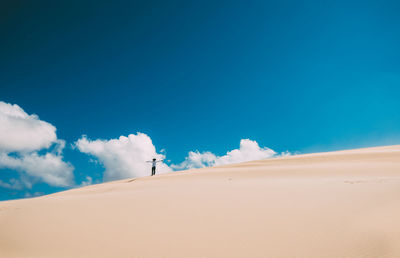 Scenic view of desert against sky