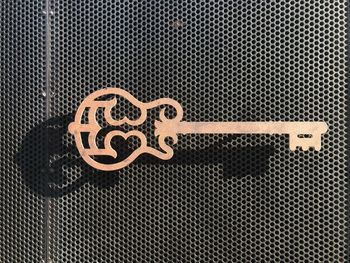 Close-up of black metal