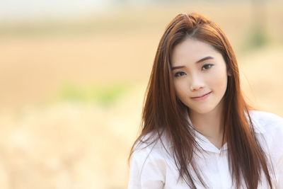 Portrait of a smiling young woman