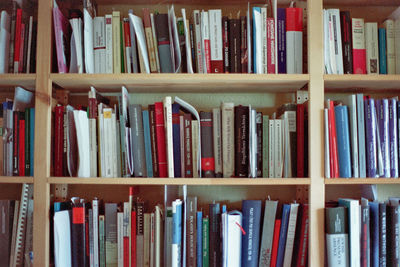 Full frame of books in library