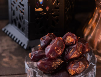 Close-up of chocolate for sale at table