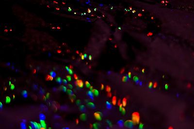 Defocused image of illuminated lights