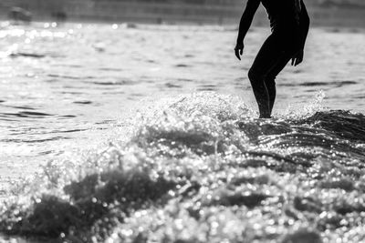 Low section of man on beach