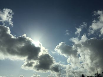 Low angle view of cloudy sky