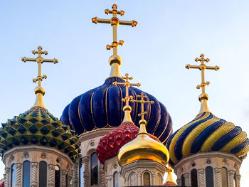 Low angle view of cathedral against clear sky