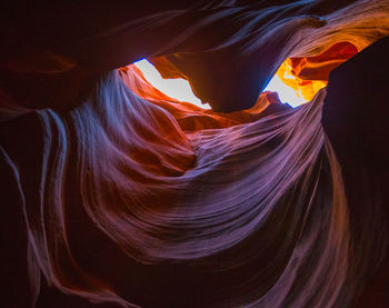 Low angle view of rock formation