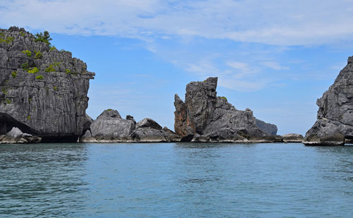 View of rocky coastline