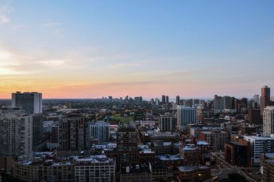 Cityscape at sunset