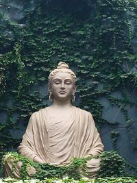 Statue of buddha against trees