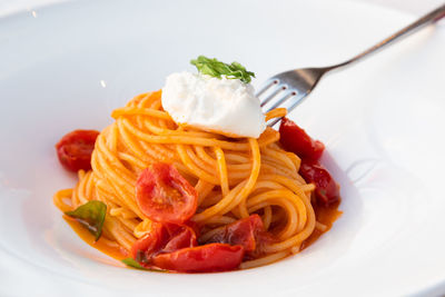 Close-up of food in plate