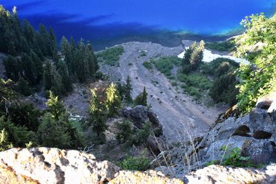 High angle view of landscape against sky