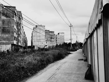 Panoramic view of buildings in city against sky