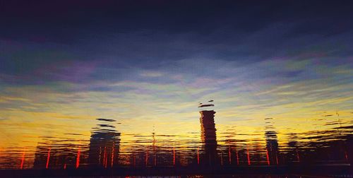 Sun shining through clouds