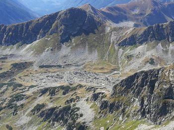 Aerial view of rocky mountains