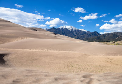 Scenic view of desert against sky