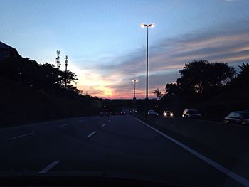 Road at sunset