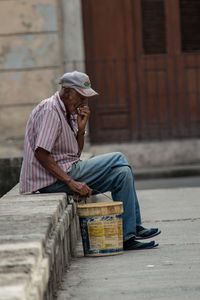 Man sitting on floor