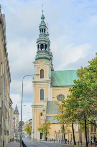 Low angle view of historic building against sky