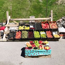 Various fruits for sale at market stall