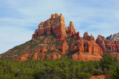 Rock formations on mountain