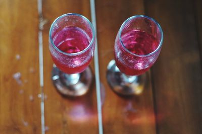 Close-up of wine glass on table