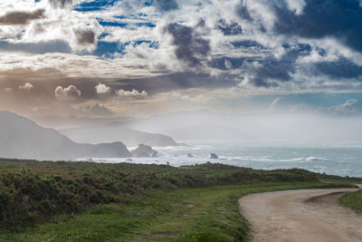 Rugged coastal landscape on the ria de ortigueira galicia, spain