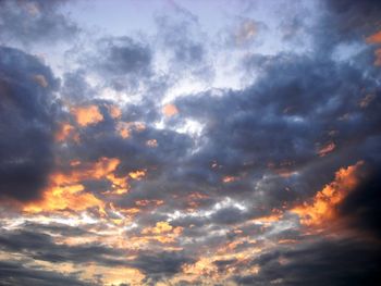 Low angle view of dramatic sky