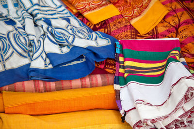 Fabric on bed