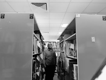 Man walking in bus