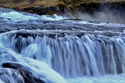 Scenic view of waterfall