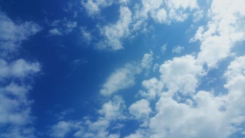 Low angle view of clouds in sky