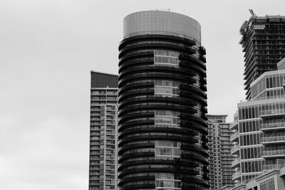 Low angle view of modern building against sky