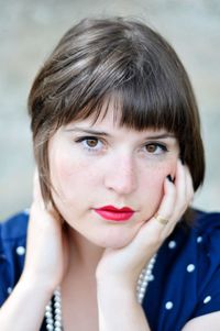 Close-up portrait of young woman