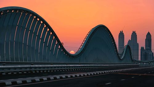 View of bridge against sky during sunset