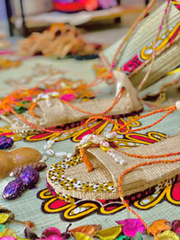 Close-up of multi colored decorations