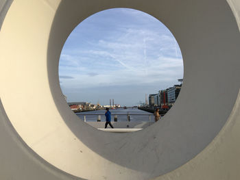 River seen through round window