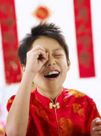 Portrait of boy during festival