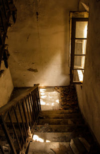 Interior of abandoned building